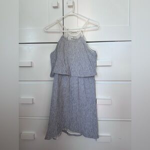 Madewell cotton/linen tiered sundress with pockets